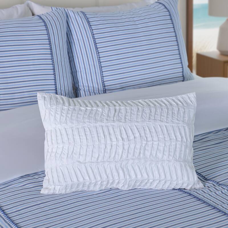 Southern Tide Waves Small White Decorative Pillow