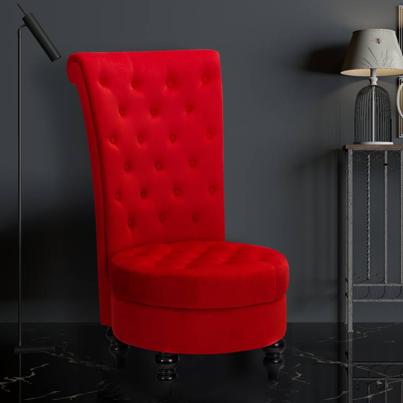 AVAWING Throne Royal Chair Thick Padding and Rubberwood Legs