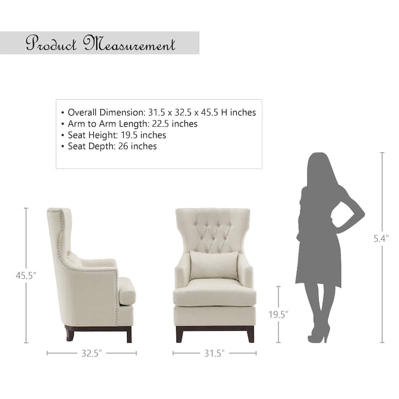 Paighton Tufted Wingback Accent Chair