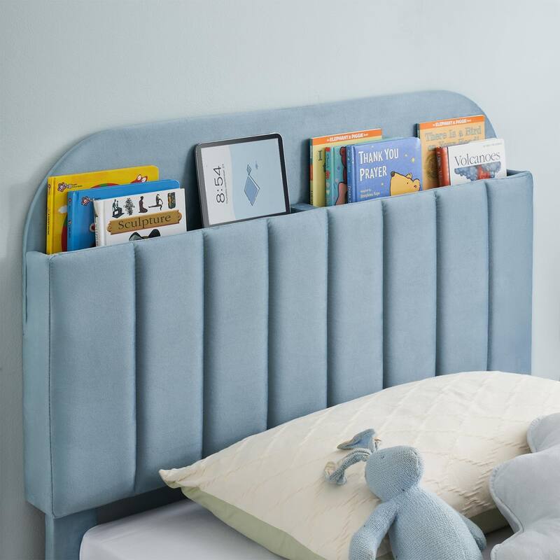 Twin Size Bed Frames with Storage Headboard