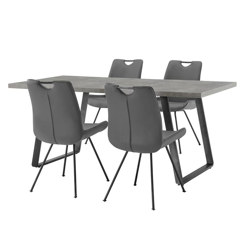 Coronado Mid-Century 5 Piece Dining Table Set with 4 Chairs