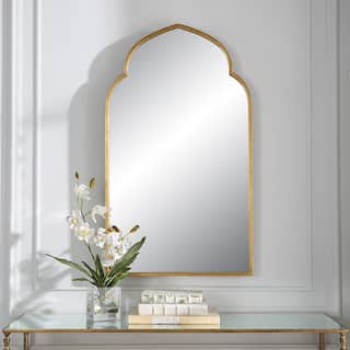 Porch & Den Arabesque Iron Frame Wall Mirror - 38 x 22 x 1.25