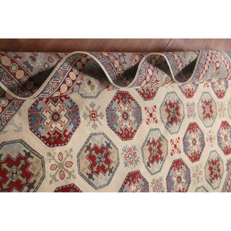 All-Over Kazak Oriental Area Rug Handmade Wool Carpet - 8'3" x 11'3"