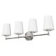 preview thumbnail 2 of 4, Hunter Nolita Vanity Wall Light - Bathroom - Contemporary, Transitional - White Glass Shades - Damp Rated!