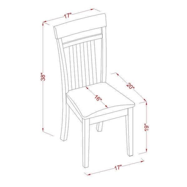 East West Furniture Dining Table Set Includes a Rectangle Wooden Table
