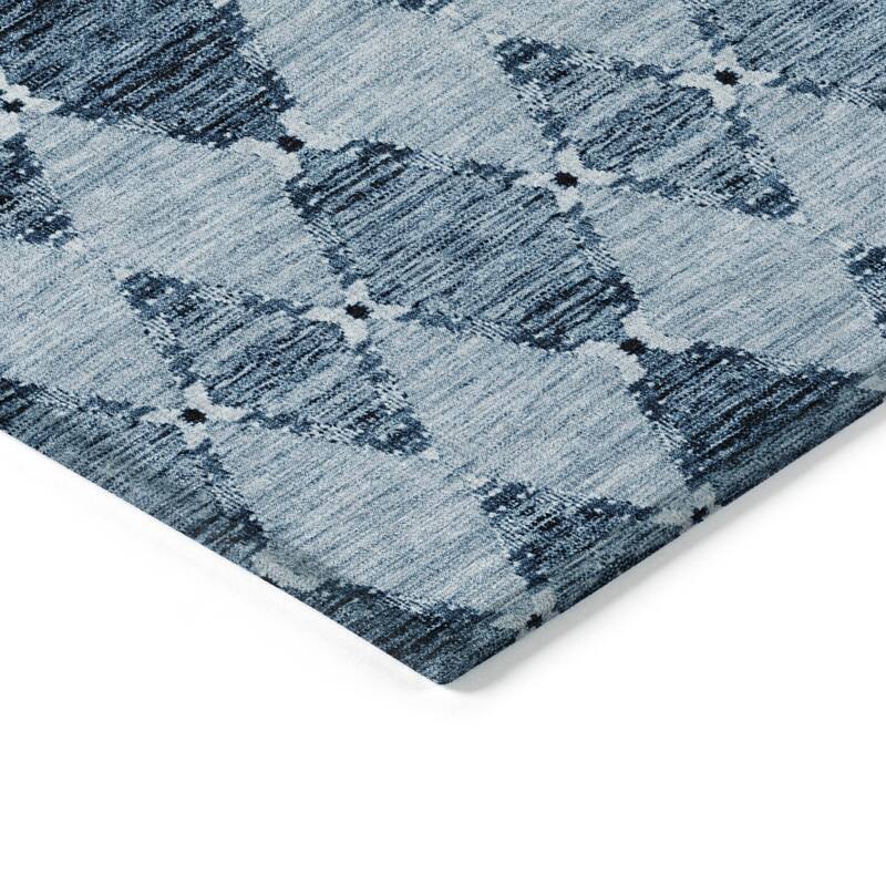 Machine Washable Indoor/ Outdoor Chantille Modern Boho Damask Rug