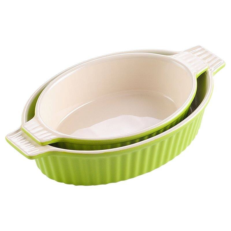 MALACASA, Series Bake.Bake, Ceramic Oval Baking Dish Bakeware Set