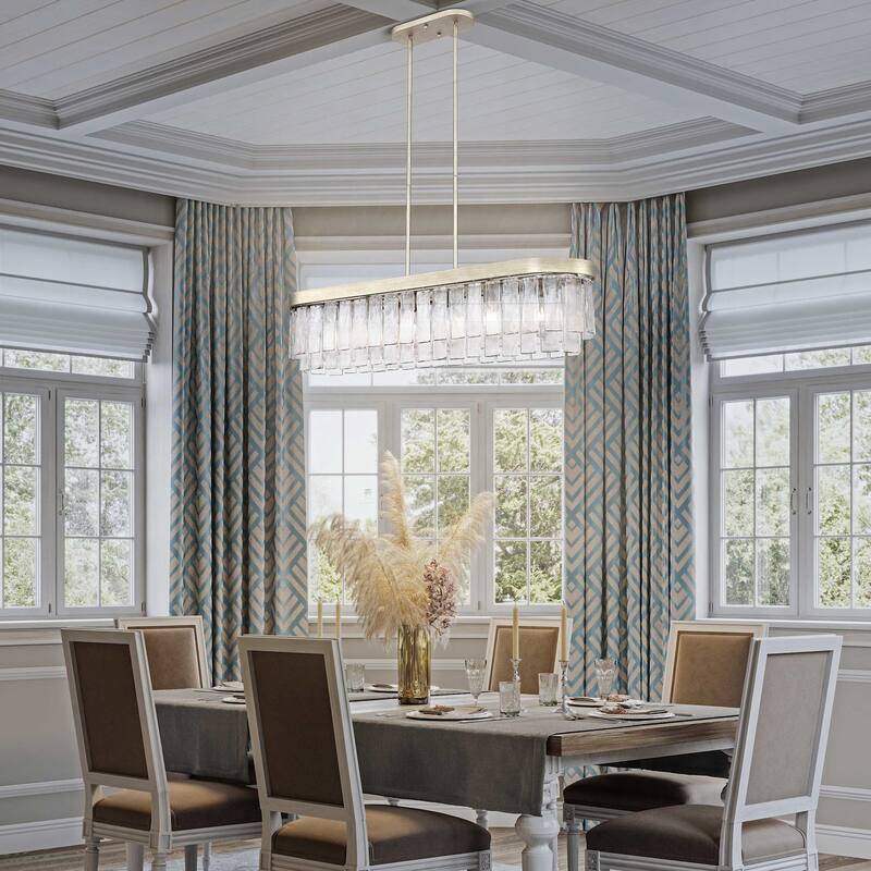 Golden Lighting 1768-LP HWG Ciara 6 Light 42" Wide Linear Pendant