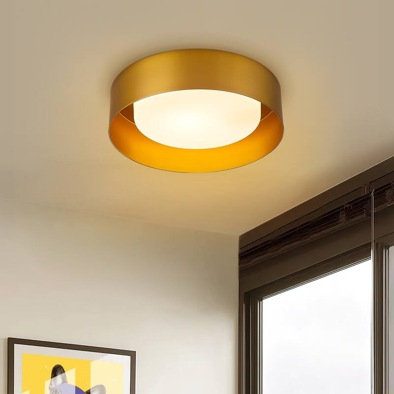 11Inch/ 14 Inch /20 Inch Flush Mount Ceiling Light with Frosted Glass Shade