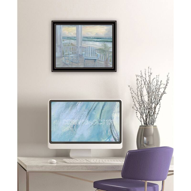 TrendyDecor4U Coastal "Coastal Porch II" Framed Print Wall Art