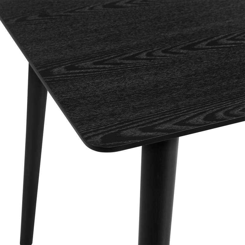 Westmont Mid-Century Modern Black or Walnut Wood 59" Rectangular Dining Table