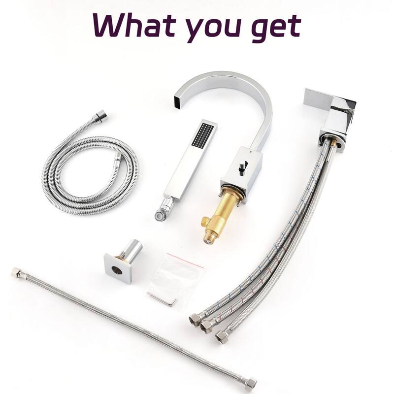 Waterfall Bathtub Faucet Set with Sprayer