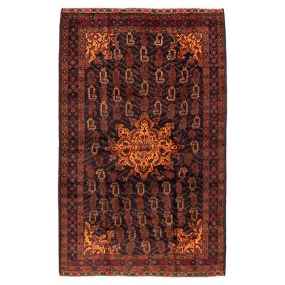 Teimani Black, Brown Rug 3'11" x 6'4" - 3'11 x 6'4