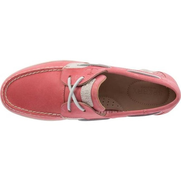 womens red sperry boat shoes