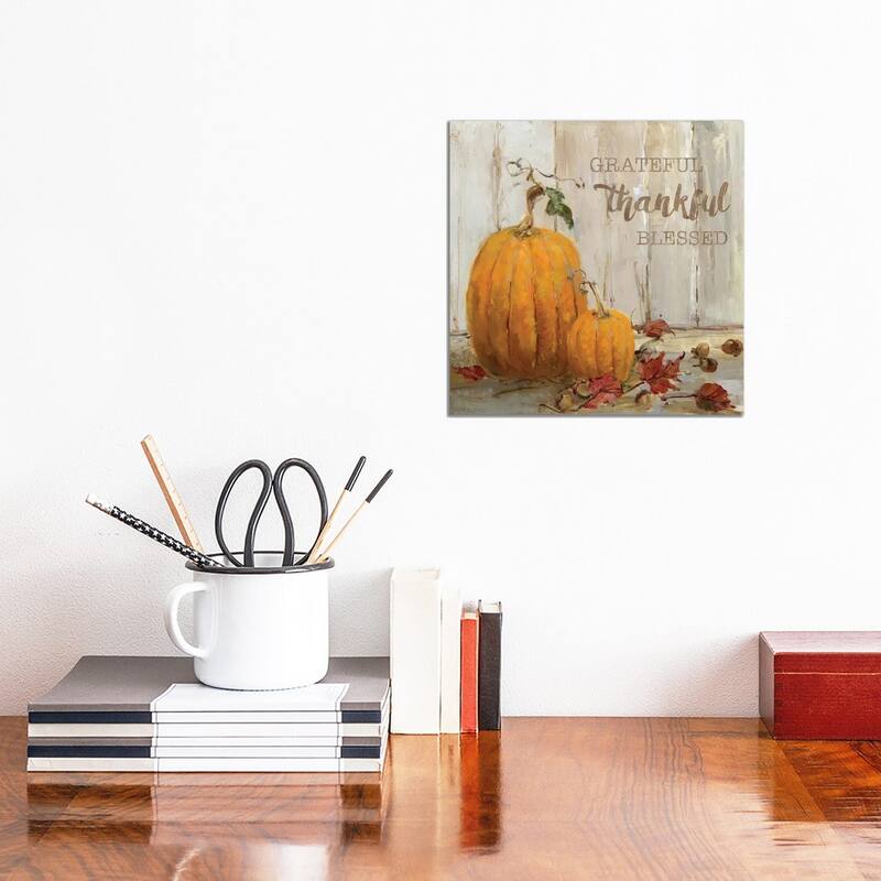 iCanvas "Pumpkin Patch I" by Sally Swatland Canvas Print - 12x12x0.75