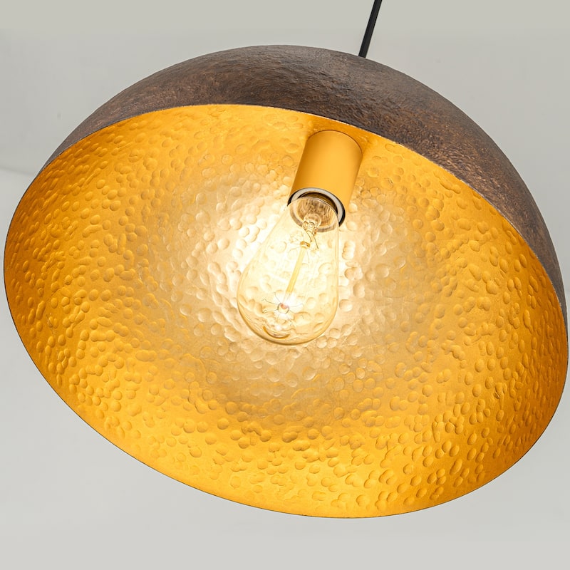 Industiral Hammered Antique Copper Dome Pendant Light
