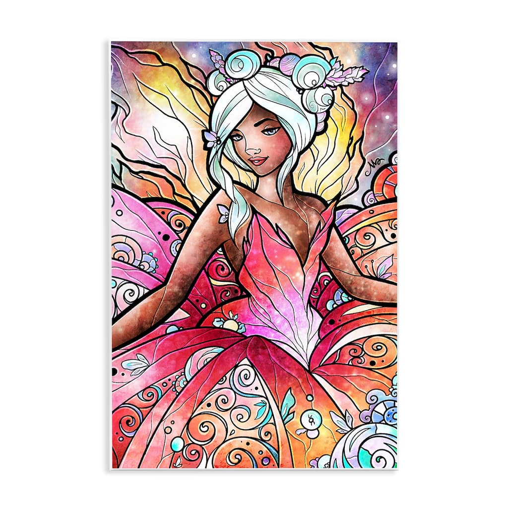 Stupell Pastel Nouveau Fairy Wall Plaque Art Design By Mandie Manzano