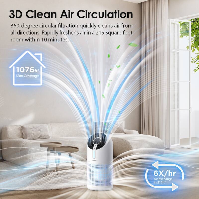 Large Room HEPA Air Purifier with Timer and Lock