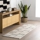 preview thumbnail 10 of 9, Nuloom Danika Abstract Checkered Wool Area Rug 2' 6" x 8' - Ivory - Runner