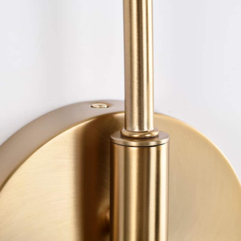 Trilby 2 Light Wall Sconce Matte Black with Burnished Brass