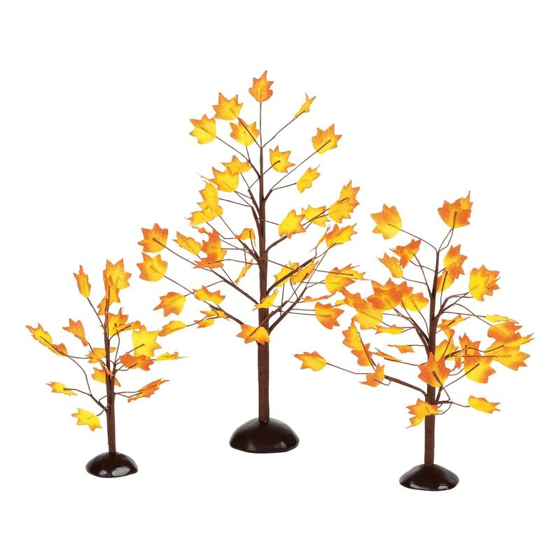Department 56 Village Autumn Maples Trees Accessory - Set of 3 - 810845