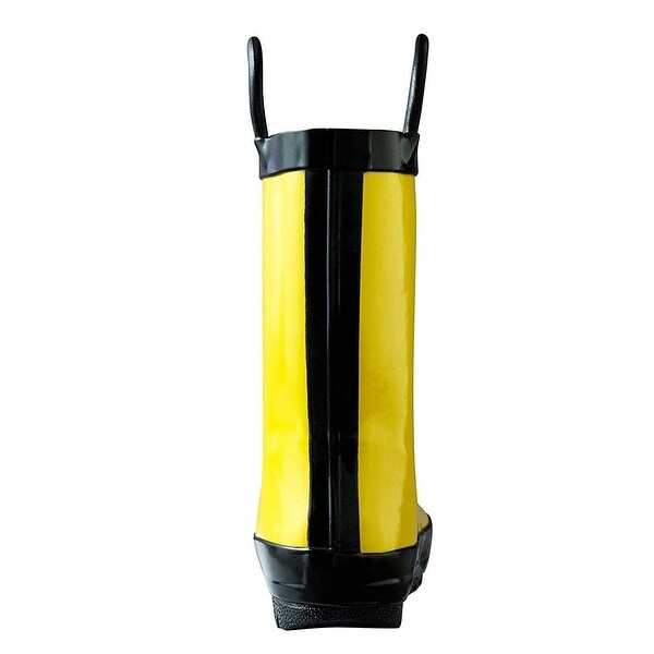 OAKI Kids Waterproof Rubber Rain Boots with Easy-On Handles