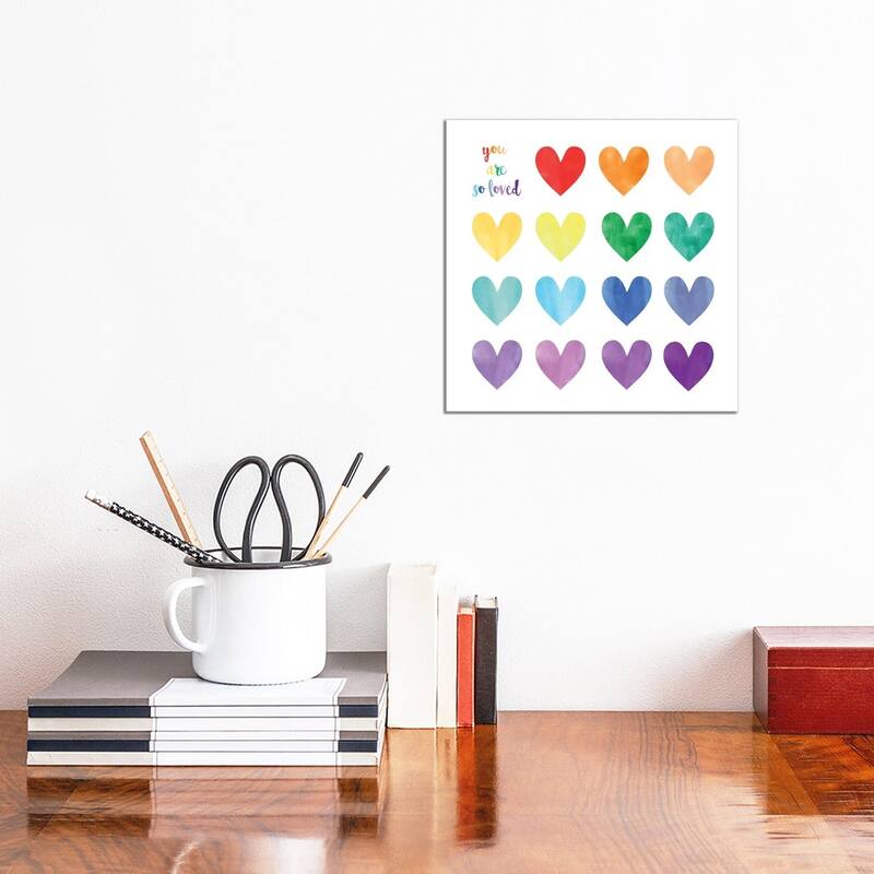 iCanvas "Hearts" by Erin Clark Canvas Print - 12x12x0.75
