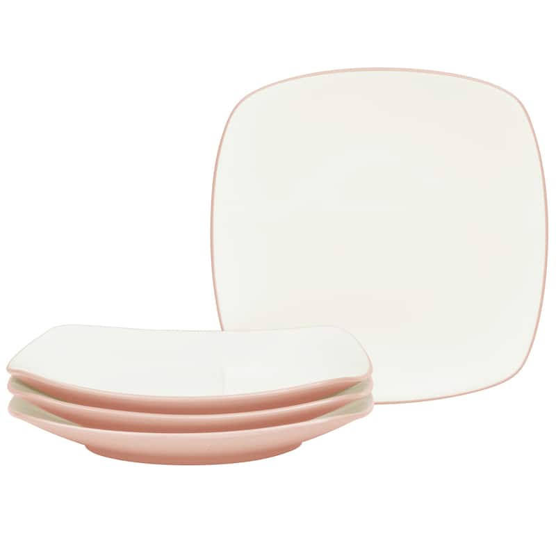 Noritake Colorwave Set Of 4 Square Dinner Plates, 10-3/4" - Pink