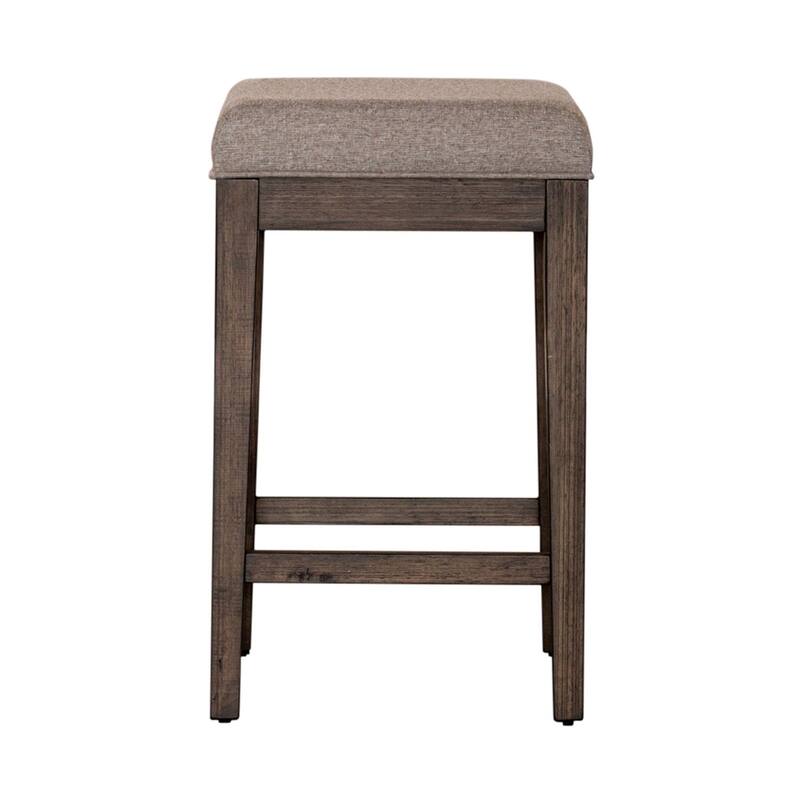 Arrowcreek Upholstered Console Stool with Reclaimed Pine Wood