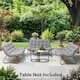 Option 3PC - Gray cushion,Brown rattan,Black frame
