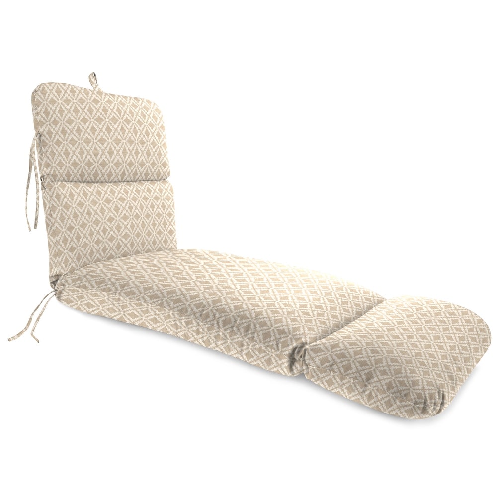 74" x 22" Outdoor Chaise Lounge Cushion with Ties and Loop - 74'' L x 22'' W x 5'' H