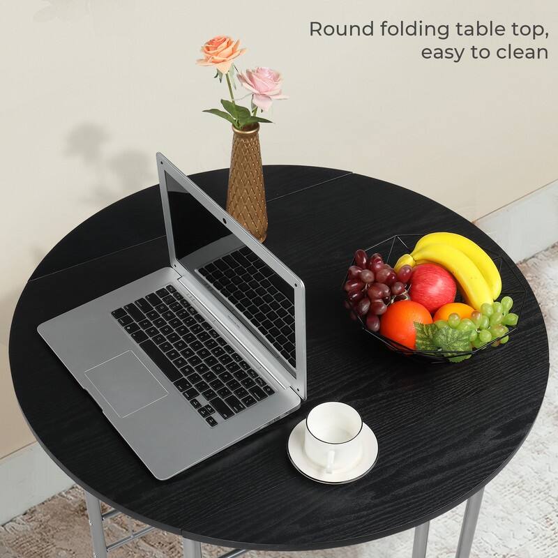 31.5" Drop Leaf Dining Table for Small Space,Small Kitchen Table Set for 2