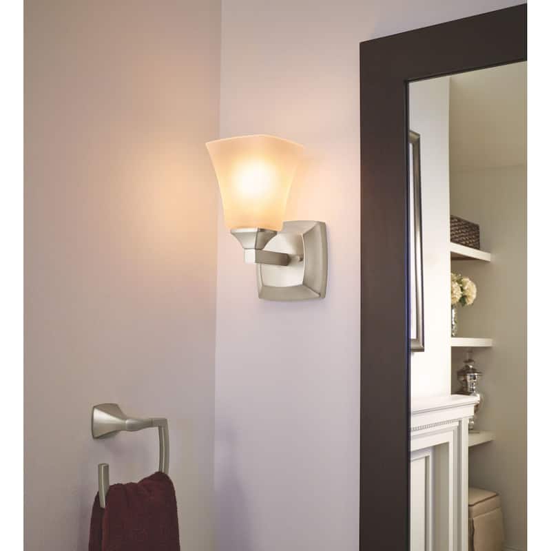 Moen Voss 5" Wide 1 Light Reversible Bathroom Vanity Light Fixture