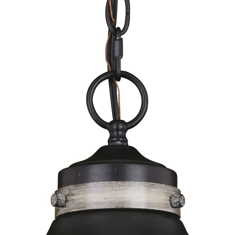 Sheffield 1L Dark Bronze and Gray Farmhouse Dome Pendant Light