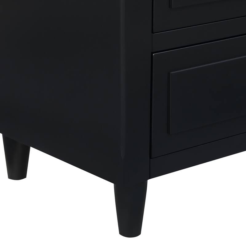 3-Drawer Nightstand Storage Wood Cabinet