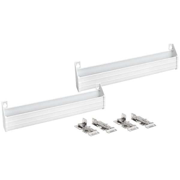 slide 2 of 2, Rev-A-Shelf 6542-14-52 Sink Classics Pack of (2) 14"W Polymer Slim Tip White
