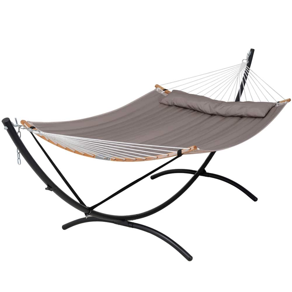 Portable Freestanding Hammock with Curved Stand for Outside