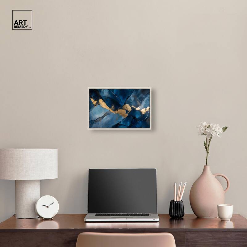 Dark Texture Golden Touch I Canvas by Art Remedy