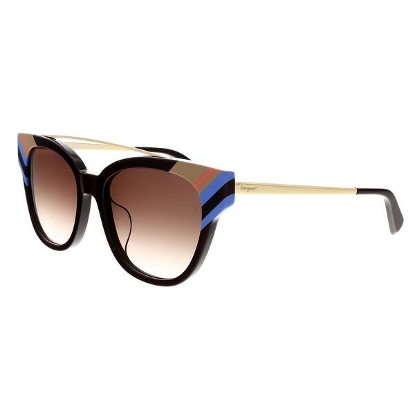 Shop Salvatore Ferragamo Sf882sa 606 Wine Cat Eye Sunglasses 54