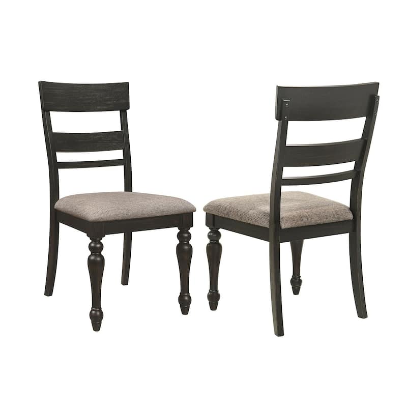 Kavita Charcoal Sandthrough Dining Side Chair (Set of 2)
