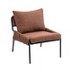 preview thumbnail 4 of 14, Modern Chair with Braided Upholstery and Metal Frame, Comfortable Armchair, Soft Cushioned Seat and Backrest