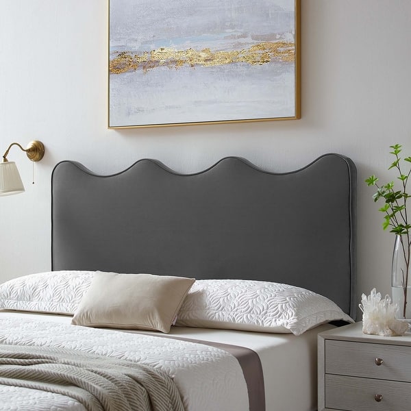 slide 2 of 67, Athena Performance Velvet King/California King Headboard