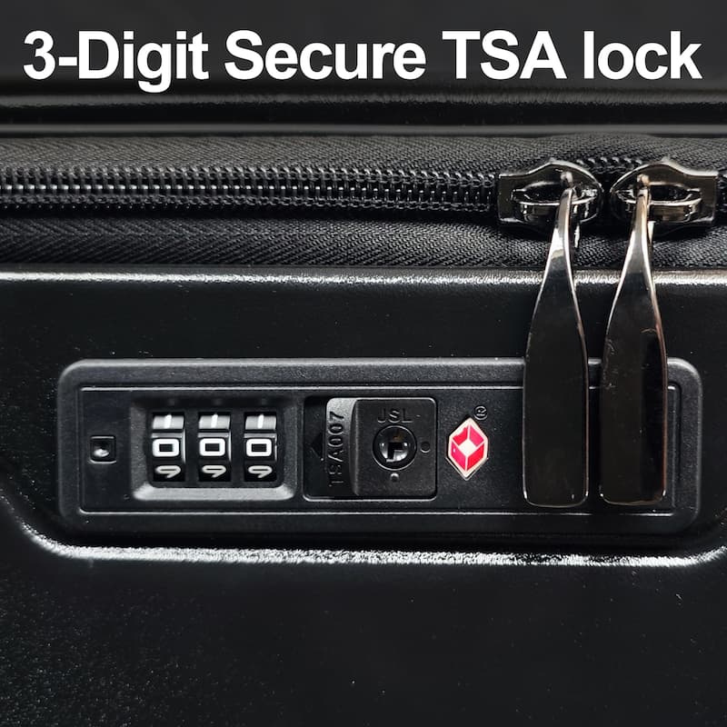 3 Piece High Quality Front Opening Luggage Sets, ABS+PC Hardshell Suitcase with TSA Lock and Telescopic Handle, for Travel