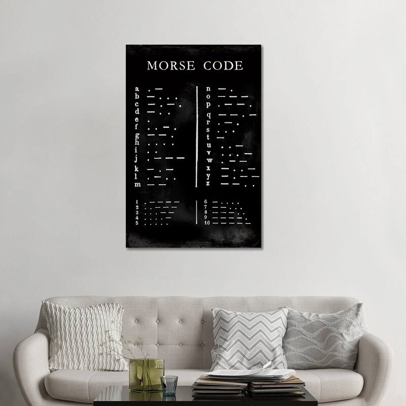 iCanvas "Morse Code Chart" by Vision Studio Canvas Print - 48x32x1.5