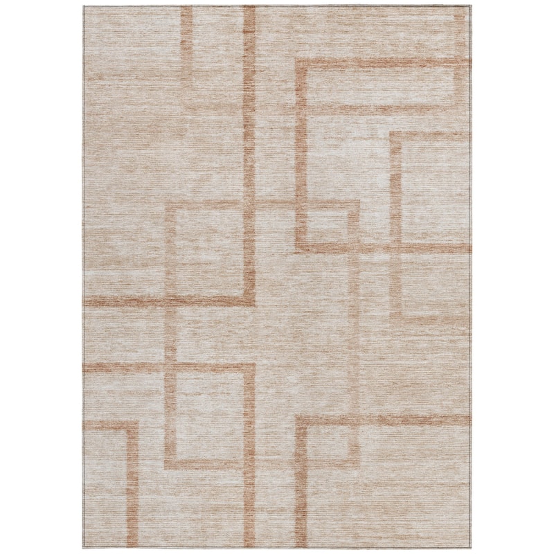 HomeRoots Geometric Transitional Rectangle Outdoor Rug