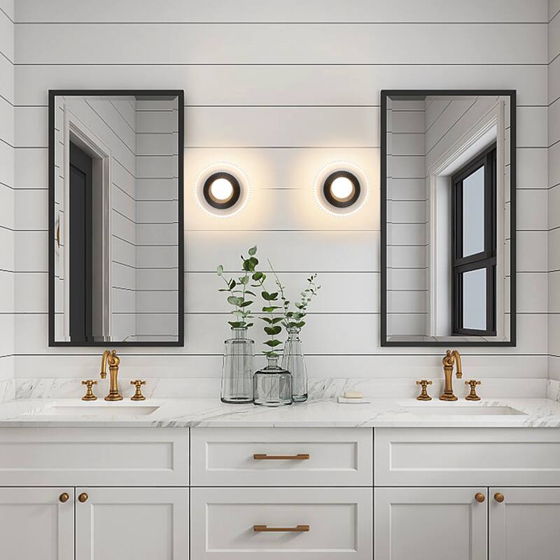 Half Moon Gold or Black Wall Sconce Bathroom Wall Light Fixture