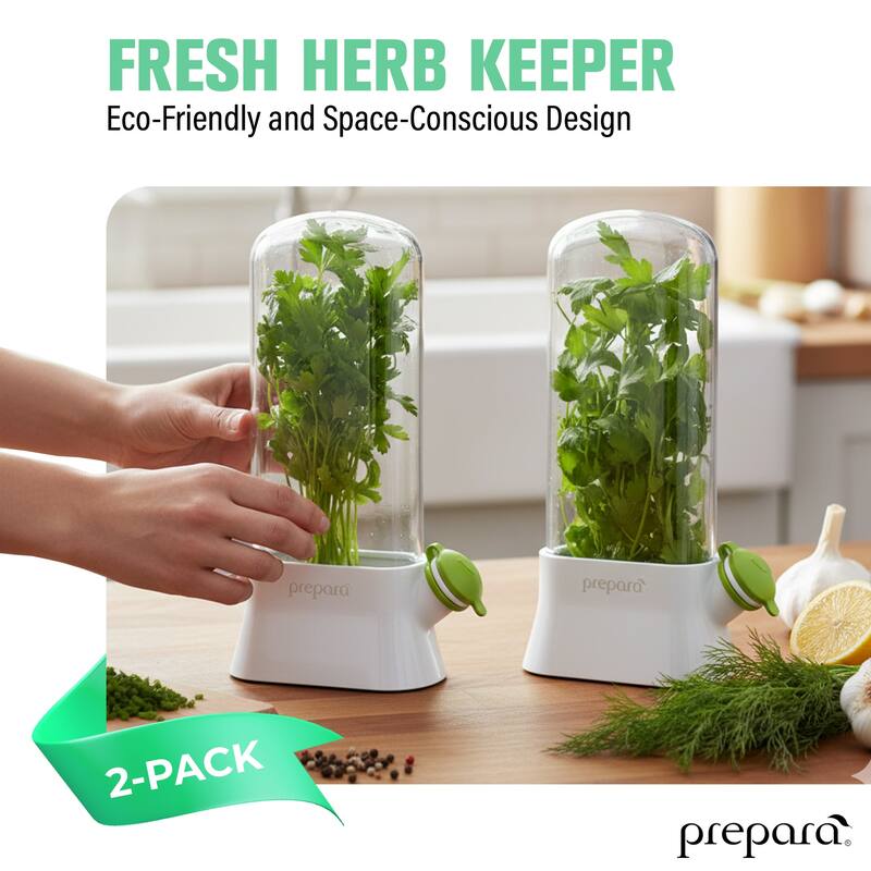 Prepara Set of 2 Herb Savor Fresh Herb Keeper