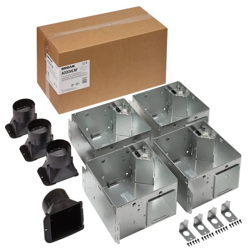 Broan Flex Bathroom Ventilation Fan Light Housing Pack (Pack of 4) - Natural