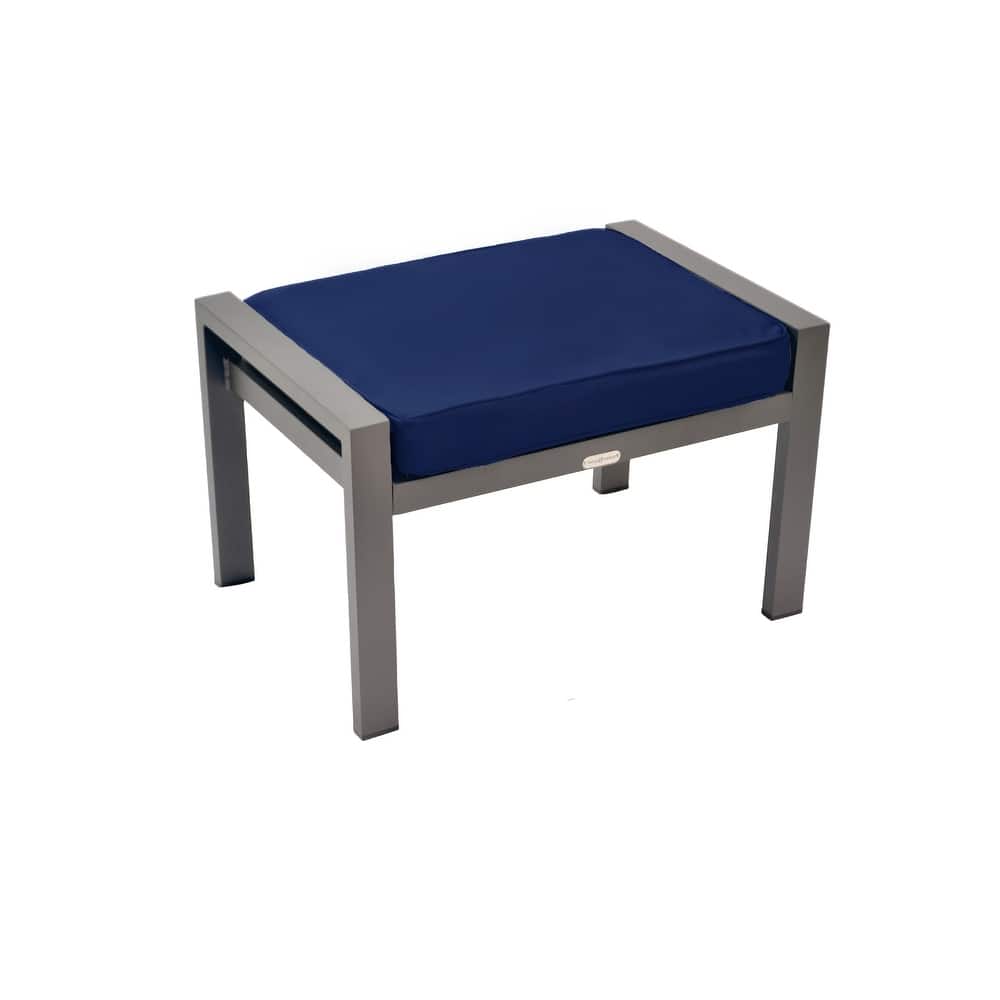 Lakeview Aluminum Outdoor Ottoman with Cushion