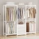 preview thumbnail 11 of 33, 65.6'' Heavy-duty Garment Rack, Freestanding Closet Organizer with Fabric Drawers and 5 hanging Rods White